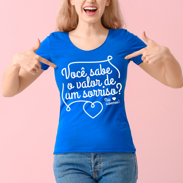 Camisa Temática Cangame - Você sabe o valor de um sorriso - nós sabemos